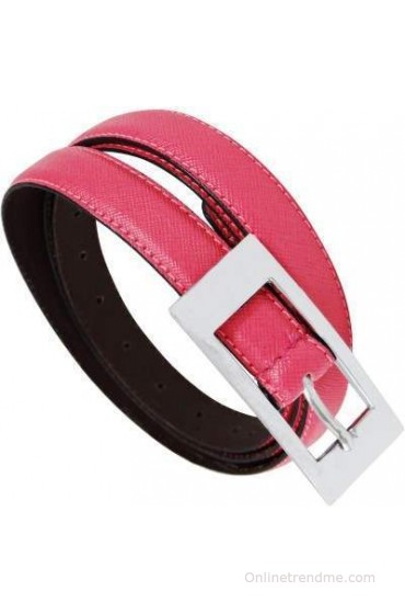 Midas Women Formal Pink Genuine Leather Belt(Pink)